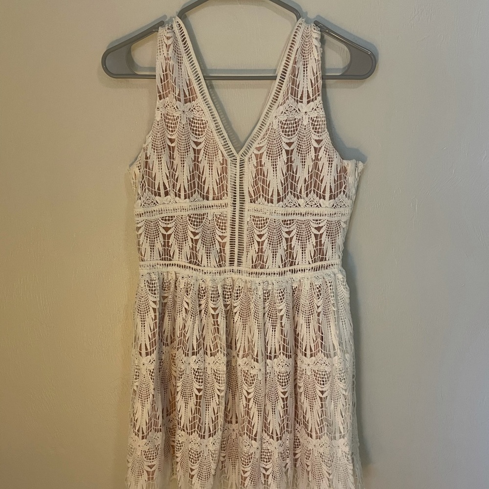 NWT Lucca White Lace Dress